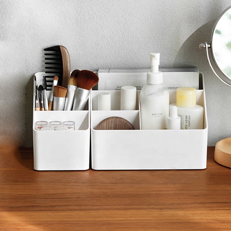 Baolong All in One Office Supplies and Cool Desk Accessories Organizer Makeup Organizer Cosmetic And Skincare Storage Box