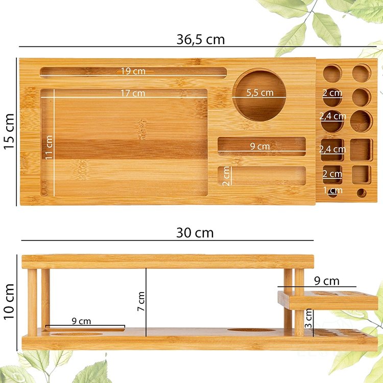 Bamboo Make-Up Cosmetic Organizer, Makeup Organizer, Brush Makeup Cosmetic Drying Rack