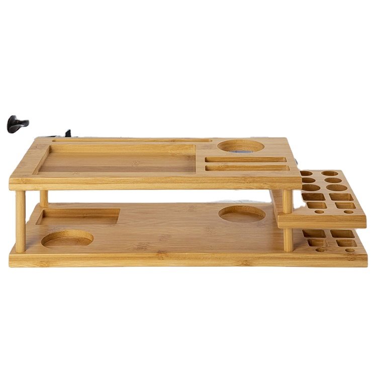 Bamboo Make-Up Cosmetic Organizer, Makeup Organizer, Brush Makeup Cosmetic Drying Rack