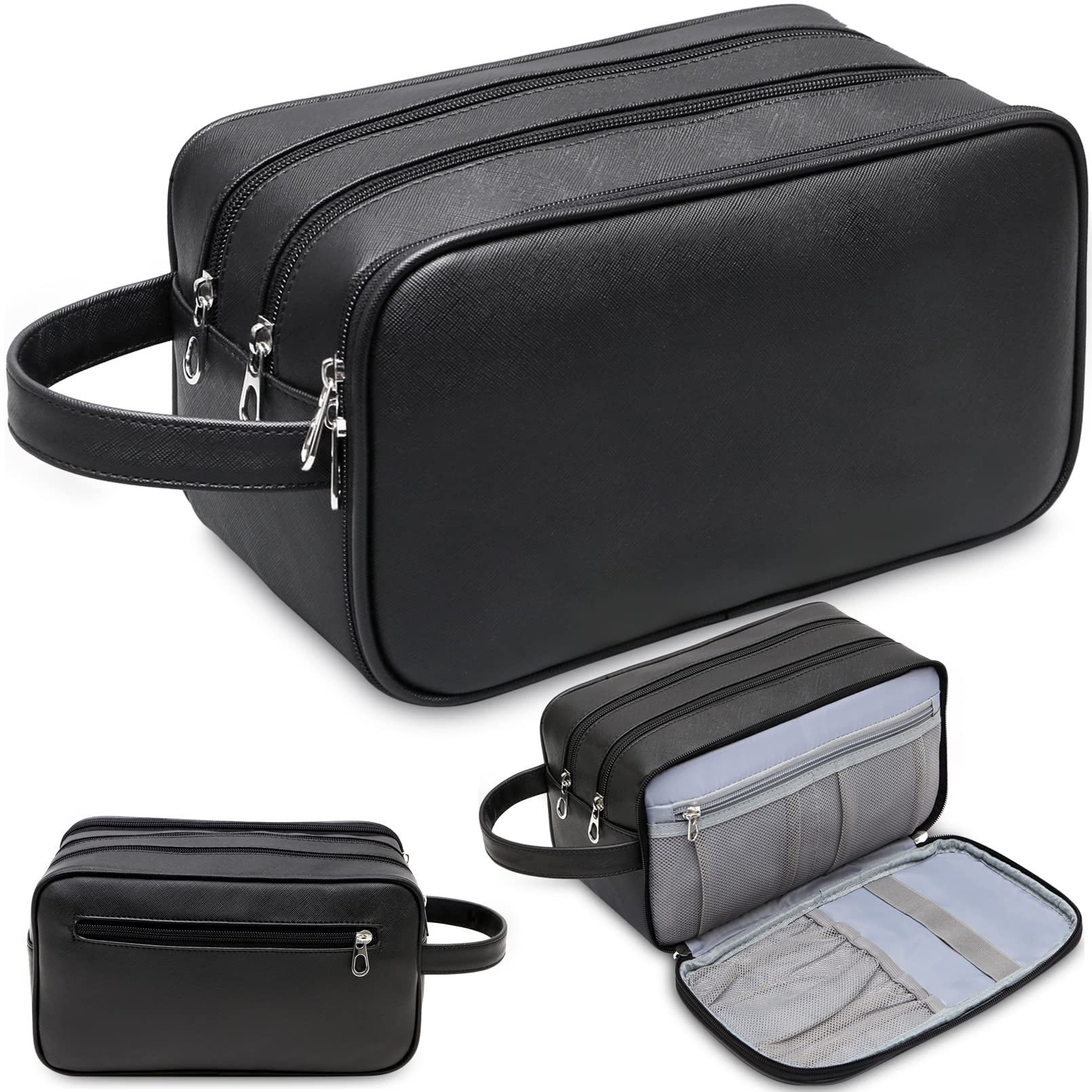 Toiletry Bag for Women and Men Travel Electronic Organizer Bag Extra Waterproof Travel Bags for Toiletries with PU Handle