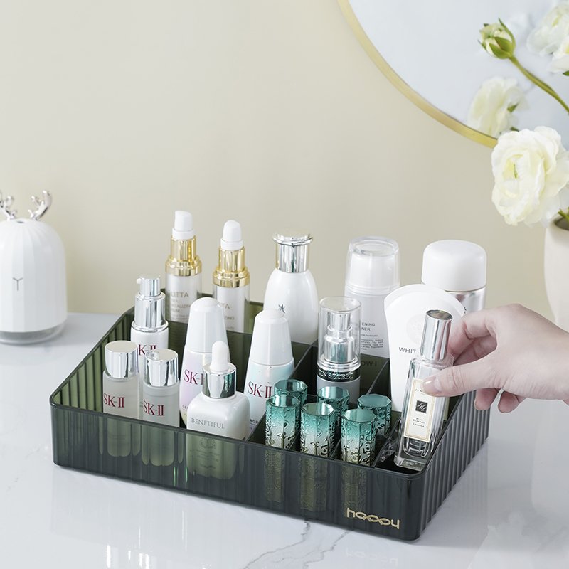 Makeup organizer for cosmetic case brushes lipstick eyeshadow plastic dresser makeup storage organizer box