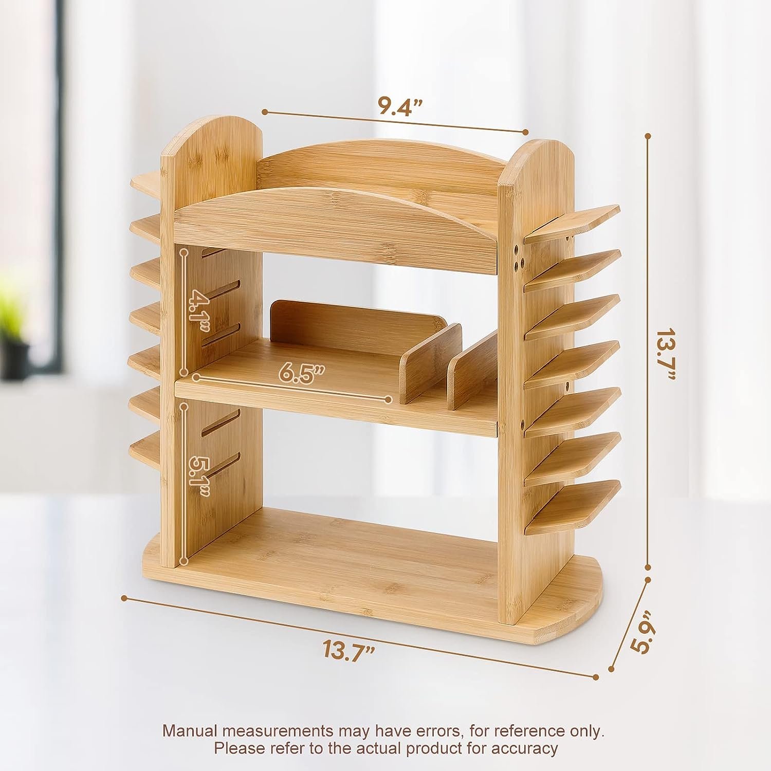 2024 Cosmetics storage box lipstick holder Makeup brush holder multi-functional Bamboo Makeup Organizer