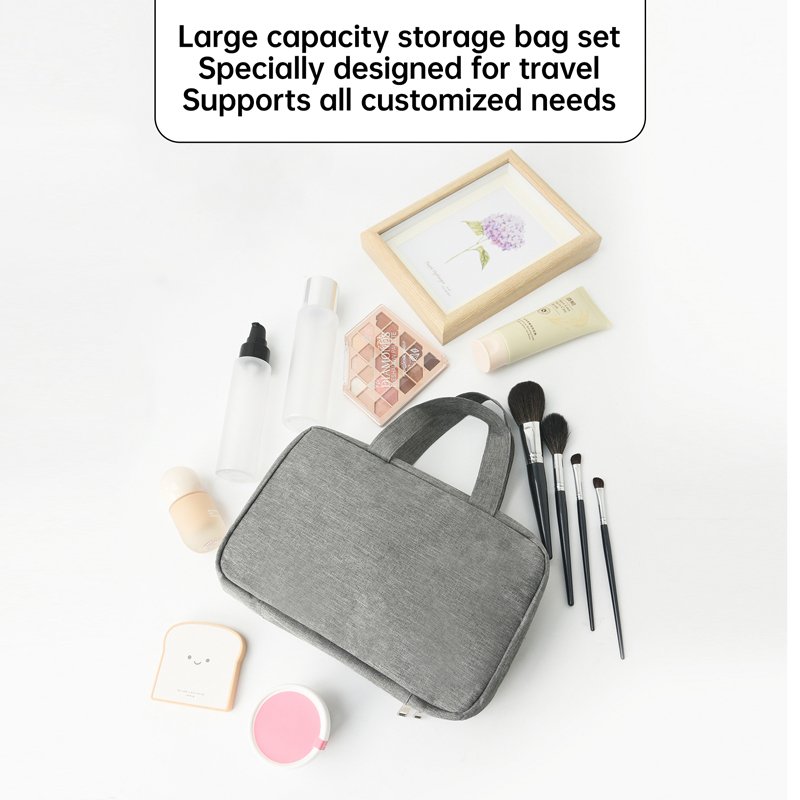 OEM ODM Custom Printing Tote Hanging Waterproof Cosmetic Bags On Business Trip Folding Makeup Hanging Bag