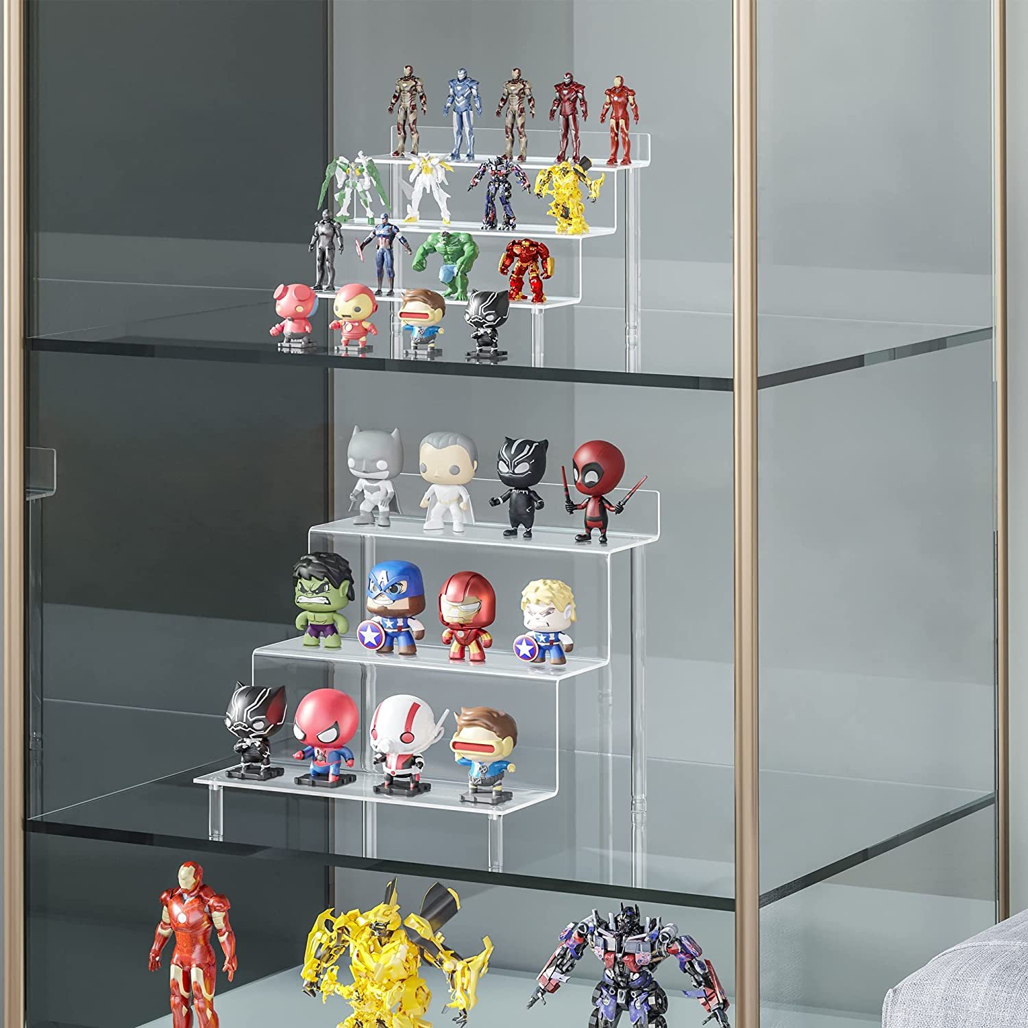 Clear Acrylic Display Riser Shelf Display Shelf for Perfume Action Figure Holder Makeup Organizer Acrylic Cake Stand