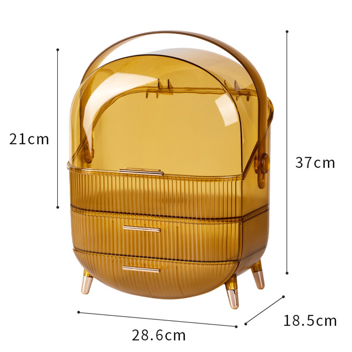 Light Luxury Portable Large Capacity Dustproof Cosmetic Storage Box Cross-Border Plastic Products Skin Care Jewelry Shelf
