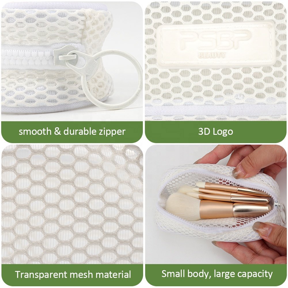 Mesh Mini Makeup Cosmetic Bag Portable Travel Organizing Zipper Pouch Toiletries Makeup Pouches