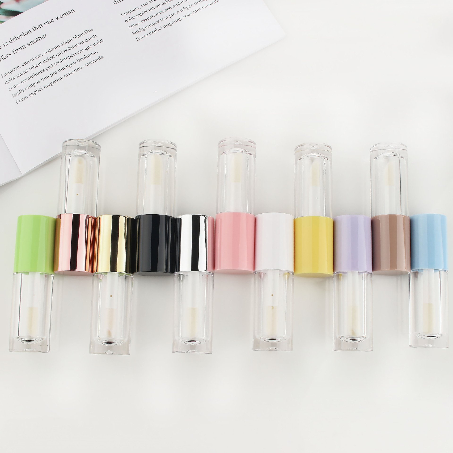 Wholesales long lasting Private Label cosmetic tube 5ml 6ml eco friendly lip gloss tubes packaging empty container