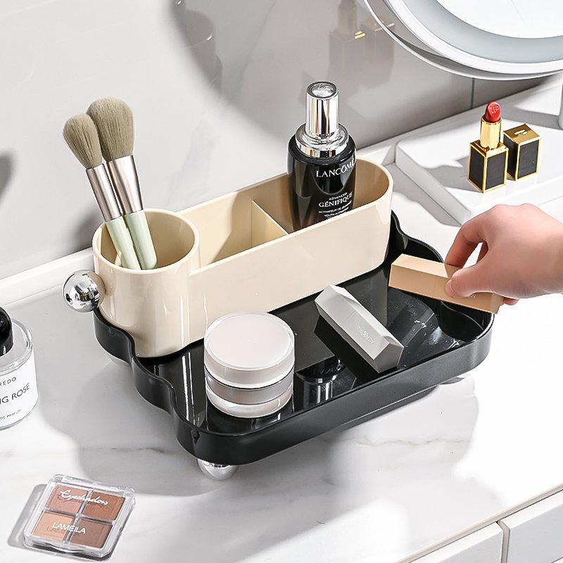 Skin Care Organizer Makeup Desk Organizer Countertop Organizer for Lipstick Brushes Eyeshadow and Jewelry
