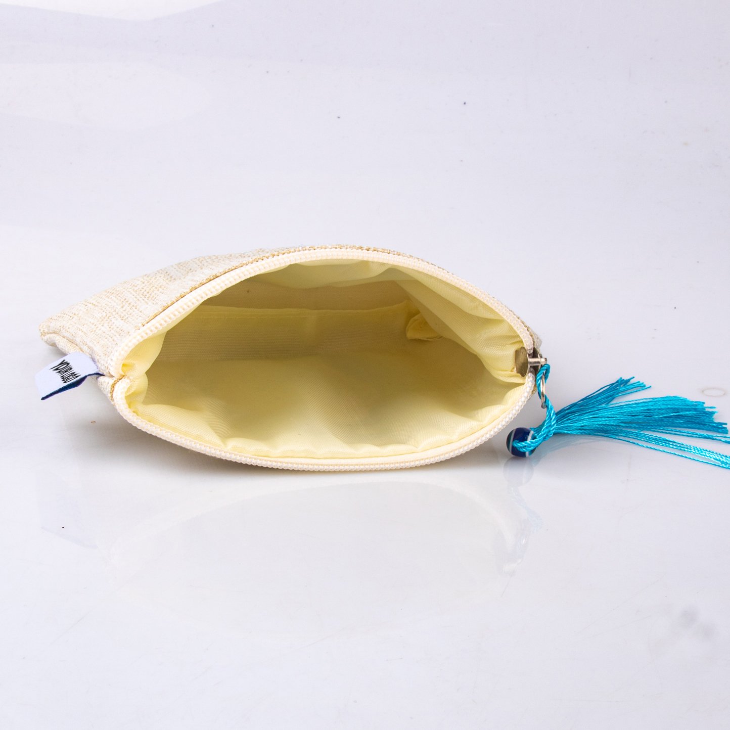 New Arrival American design linen makeup bag with zipper pouch Souvenir Gift plain travel cosmetic brush organizer bag pouch