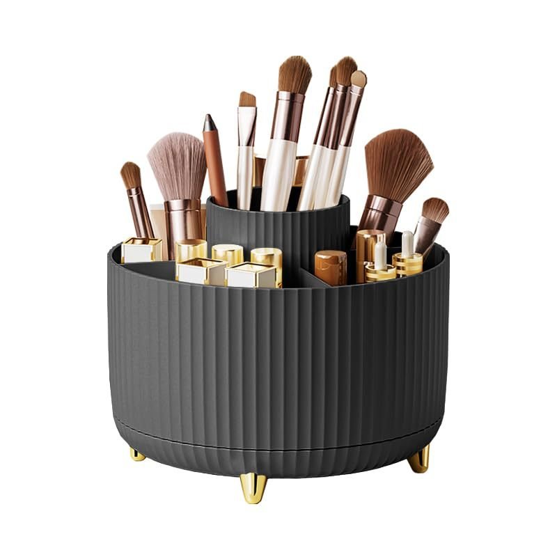 Makeup Brush Holder Rotating Multifunction Cosmetic Storage for Bathroom Countertop Bedroom Nightstand Desktop Desk Organizer