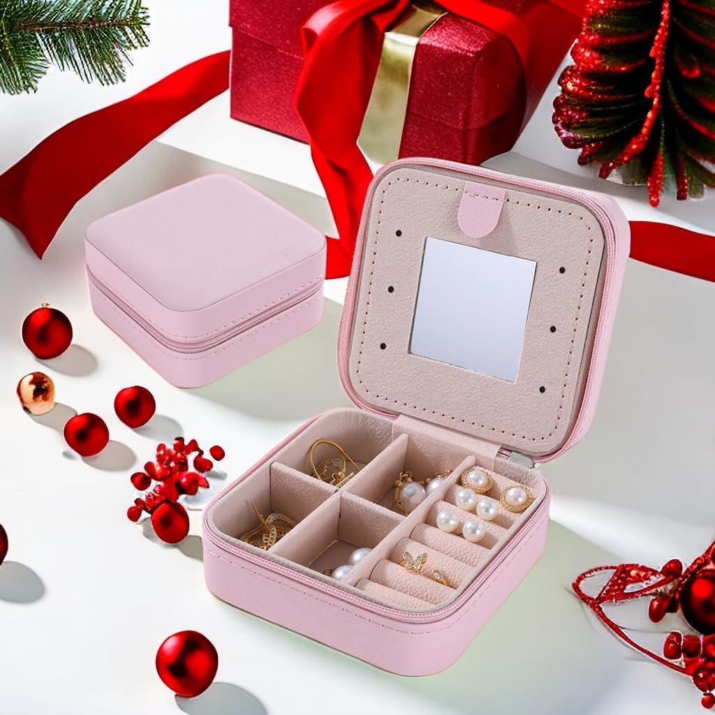 Travel Makeup Bag Set Portable Corduroy Cosmetic Pouch Jewelry Box Organizer Travel Essential for Women Valentines Day