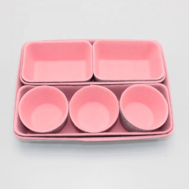 Drawer organizer bins felt trays desk storage bins dividers small drawers office supplies closet cabinet socks makeup holder