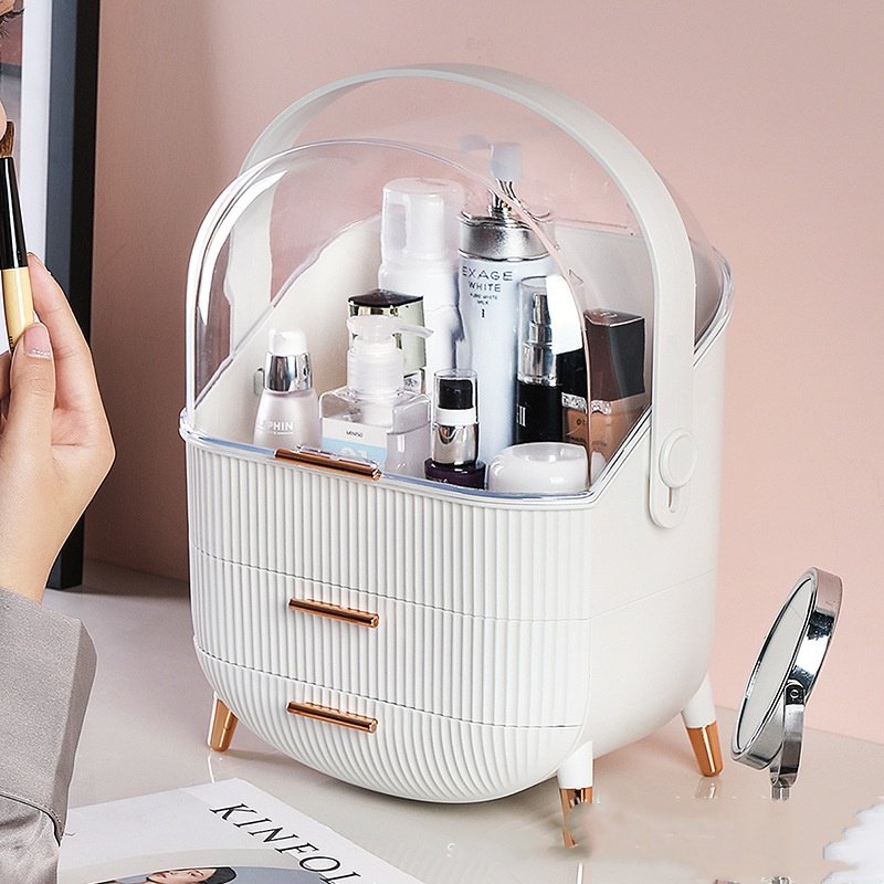 Large Capacity Cosmetics Sorting Rack Desktop Storage Box Makeup Storage Bag Professional Cosmetic Case Jewelry Organizer