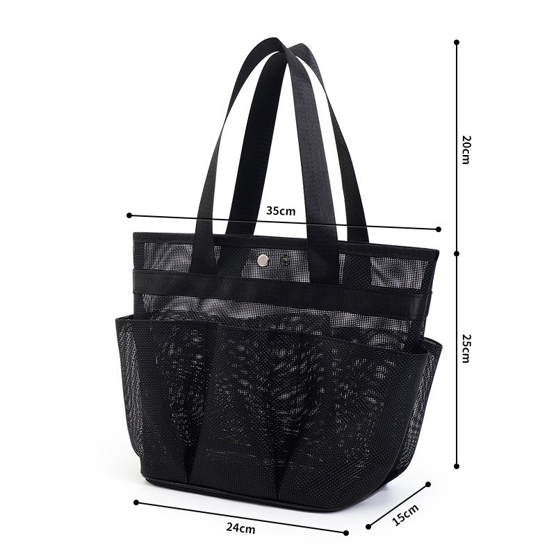 Outdoor Durable Storage Beach Carry Bag Large Polyester Mesh Shopping Tote Bag