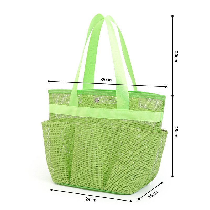 Outdoor Durable Storage Beach Carry Bag Large Polyester Mesh Shopping Tote Bag