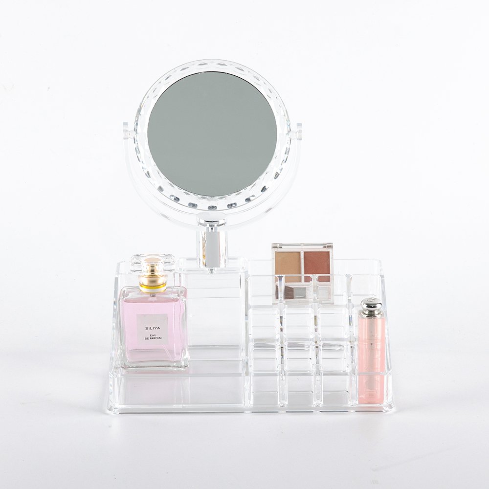 Factory Custom Makeup Mirror Storage Lipstick Perfume Organizer Bathroom Cosmetic Countertop Storage With good service