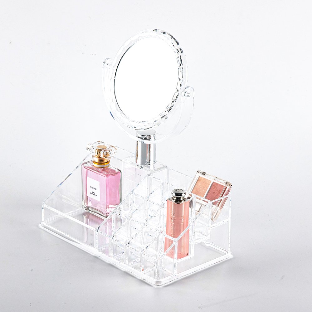 Factory Custom Makeup Mirror Storage Lipstick Perfume Organizer Bathroom Cosmetic Countertop Storage With good service
