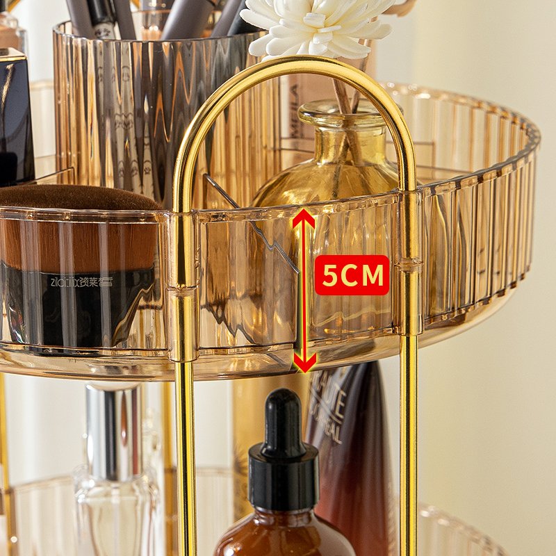 Cosmetics storage box rotating desktop storage rack transparent makeup storage rack