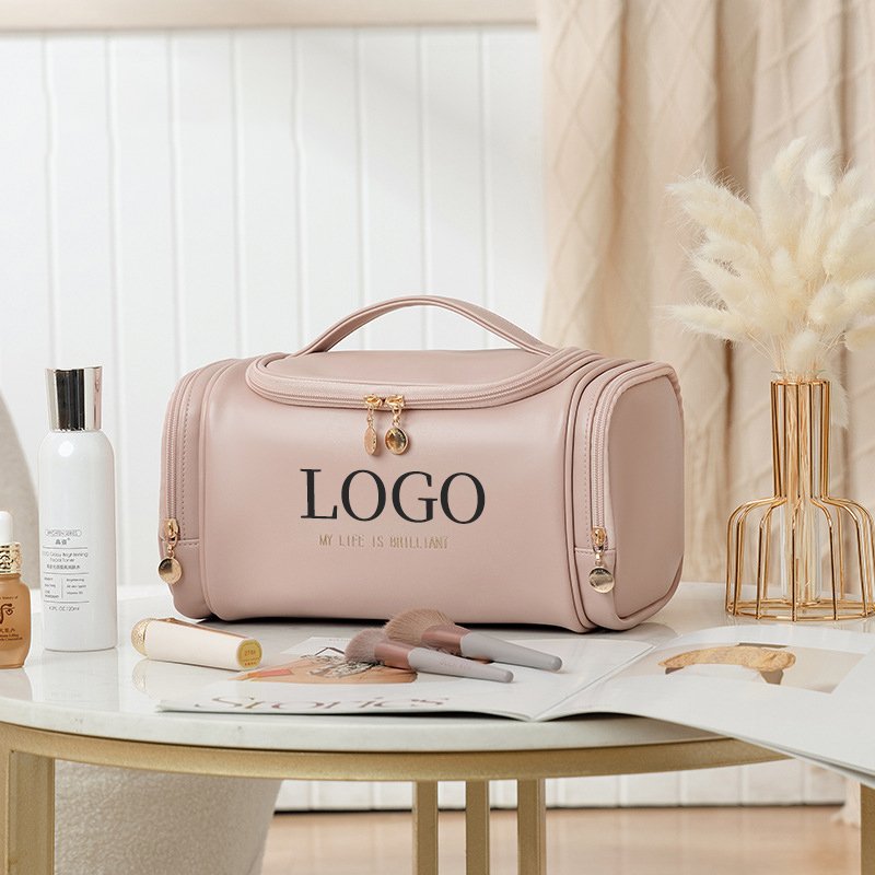 Fashion PU Leather Large Cosmetic Bags Beauty Case Women Portable Makeup Bag Multifunctional Travel Storage Bag