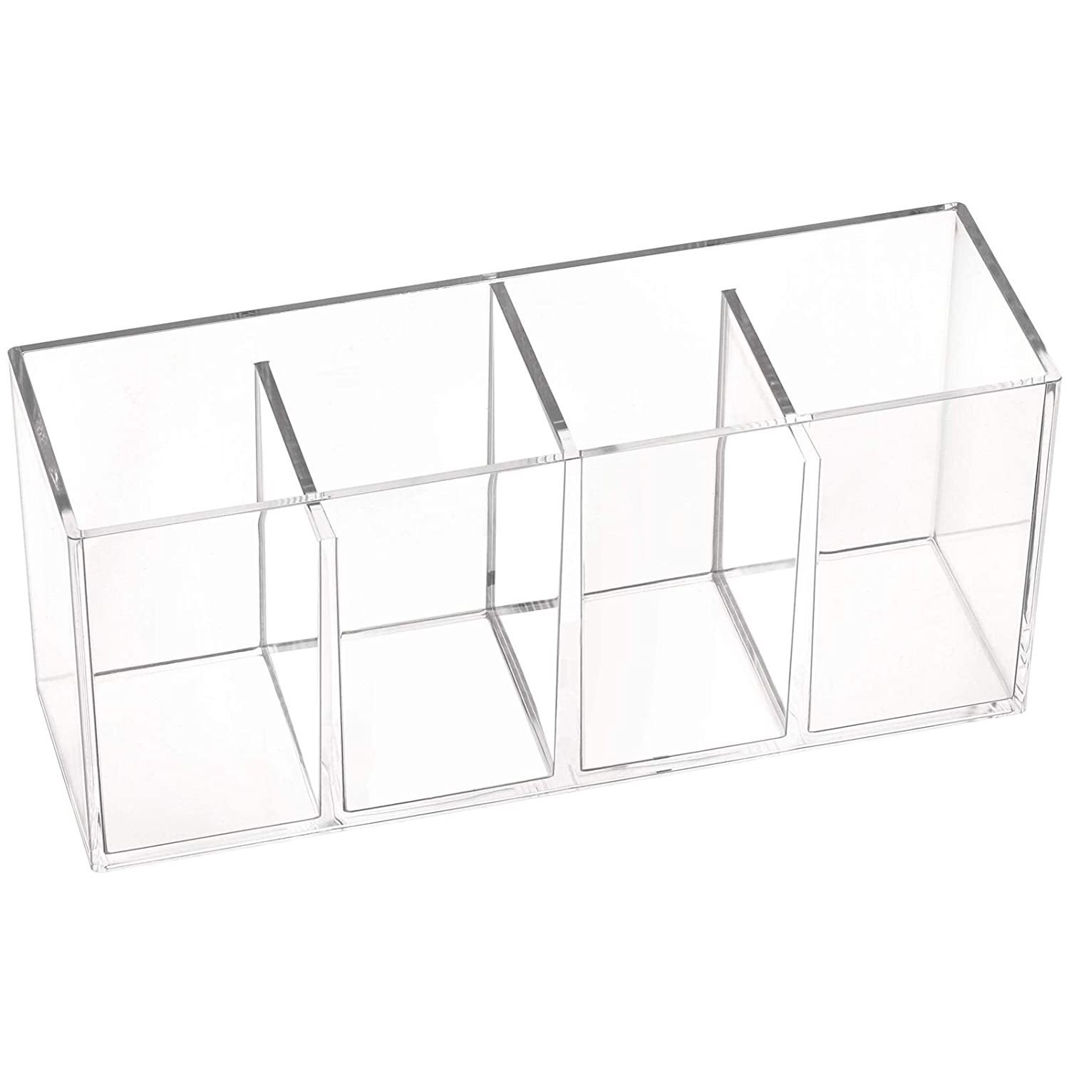 Acrylic transparent pen holder storage knife, fork and makeup brush storage box for desktop and kitchen storage