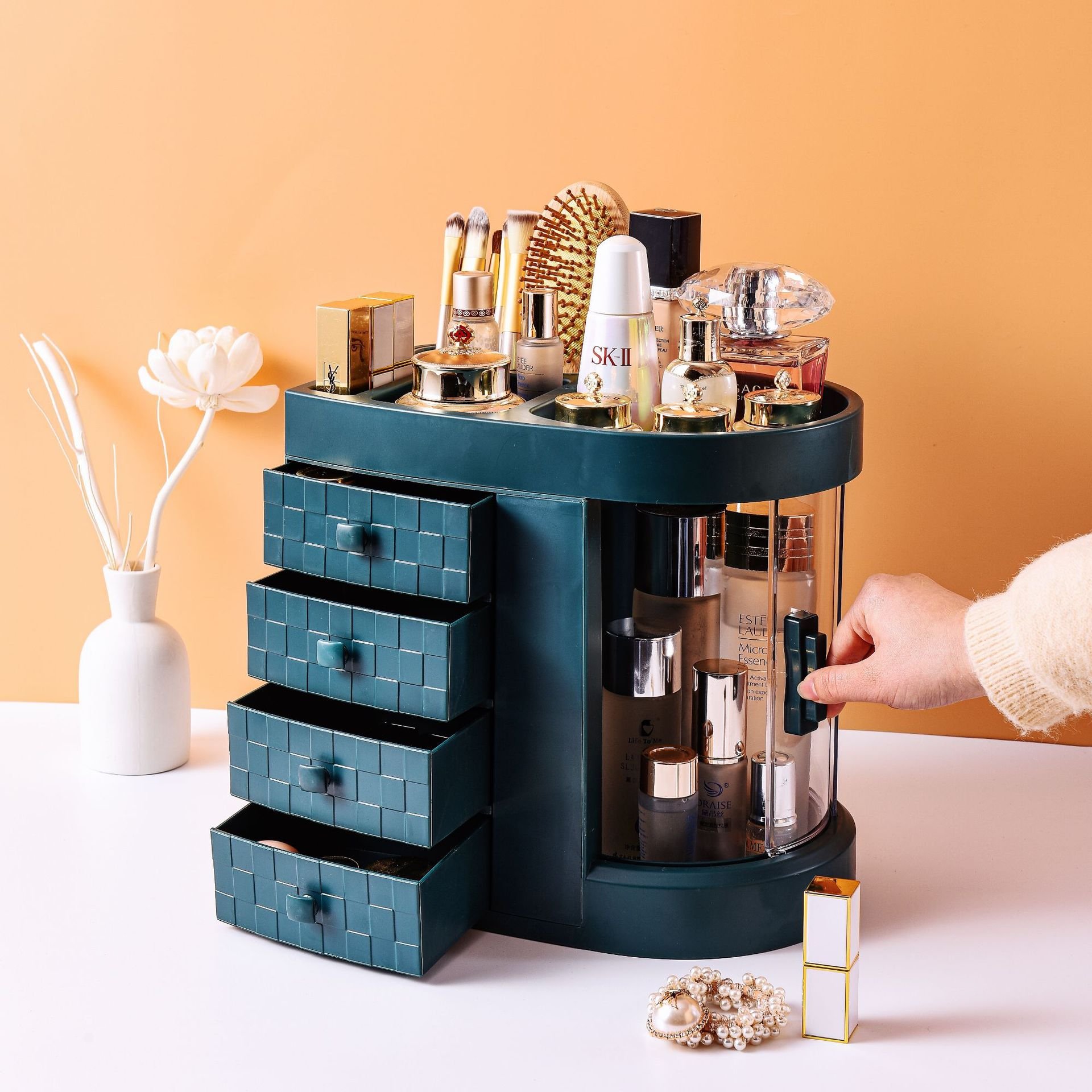 Makeup Organizer desktop dressing case Cosmetic Display Stand large Capacity Make Up Storage Box