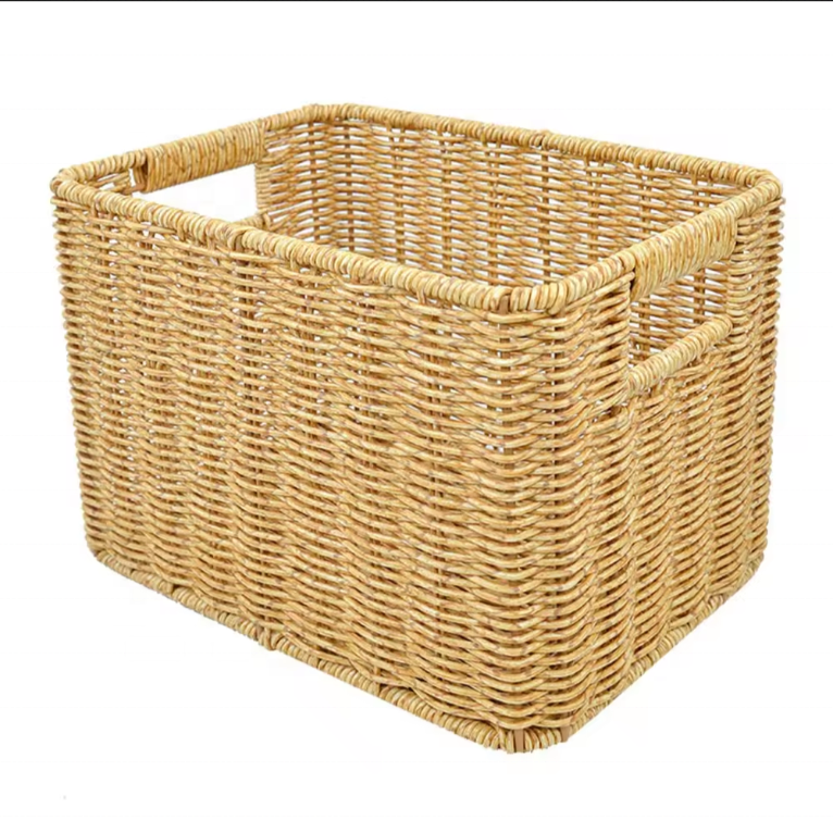 Hot Seller High Quality Plastic Storage Filter Basket Hollow Out Design Picnic Basket Desk Storage Box