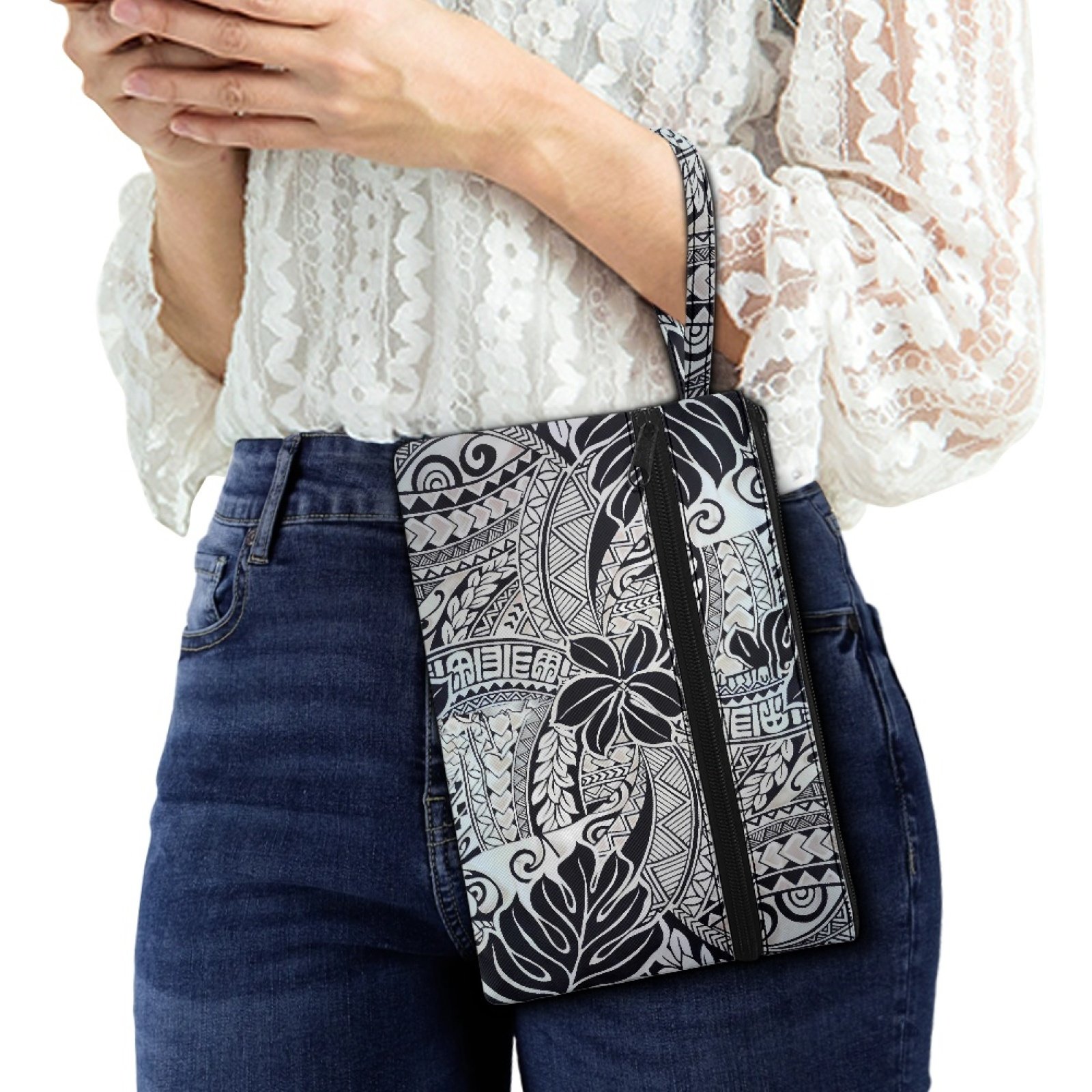 Wholesale Custom Soft Handbag for Accessories Pouch Makeup Bag Zip Small Clutch Bag Make Up Organizer Women Mini Travel Handbags