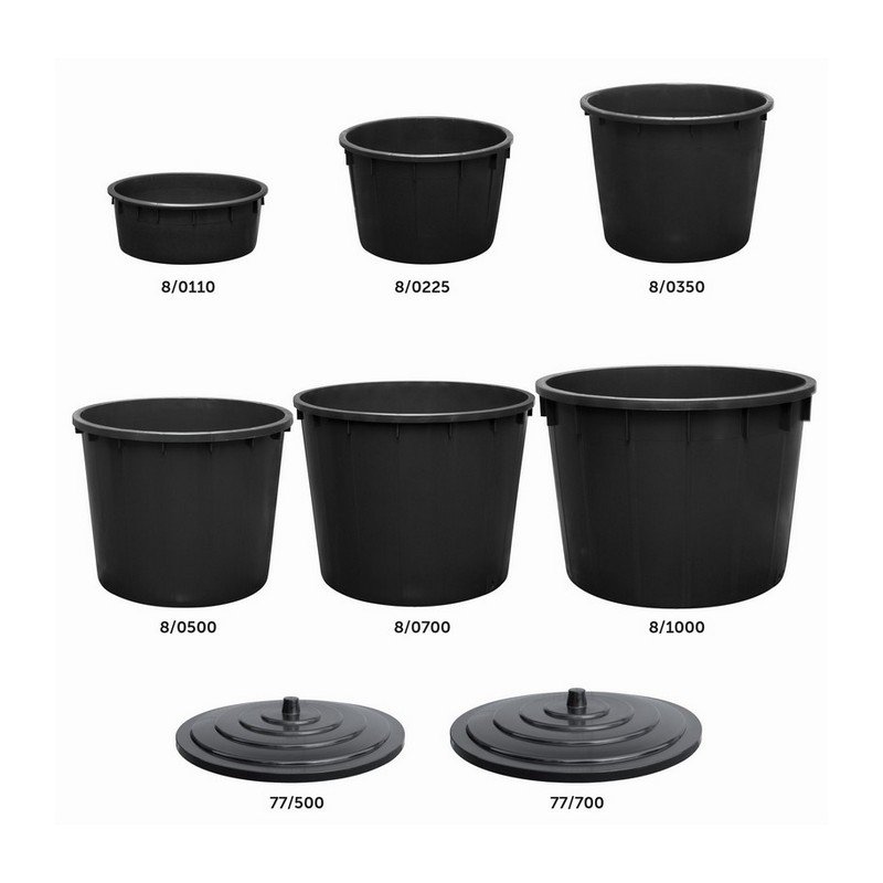 High Quality Agriculture and gardening cylindrical tub made of PEHD (High Density Polyethylene) in 6 models