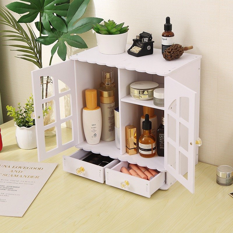 Korean Desktop Korean Makeup Organizing Plastic Storage Box Cosmetics Storage Rack Cosmetic Storage Box