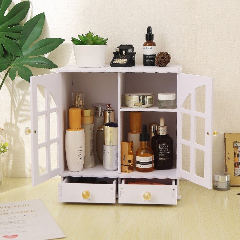 Korean Desktop Korean Makeup Organizing Plastic Storage Box Cosmetics Storage Rack Cosmetic Storage Box