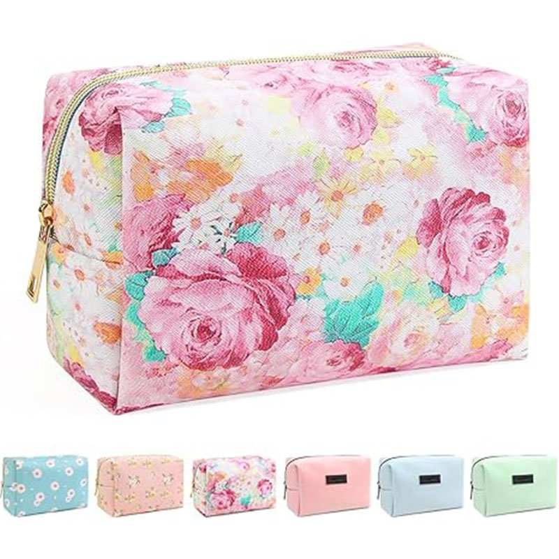 Wholesale Large capacity candy color travel portable bag Sundries organize makeup storage bag cosmetic bag