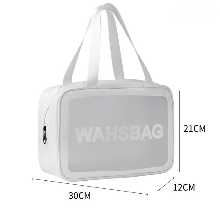 Custom New transparent makeup bag Pink Bule PVC for organizing toiletries