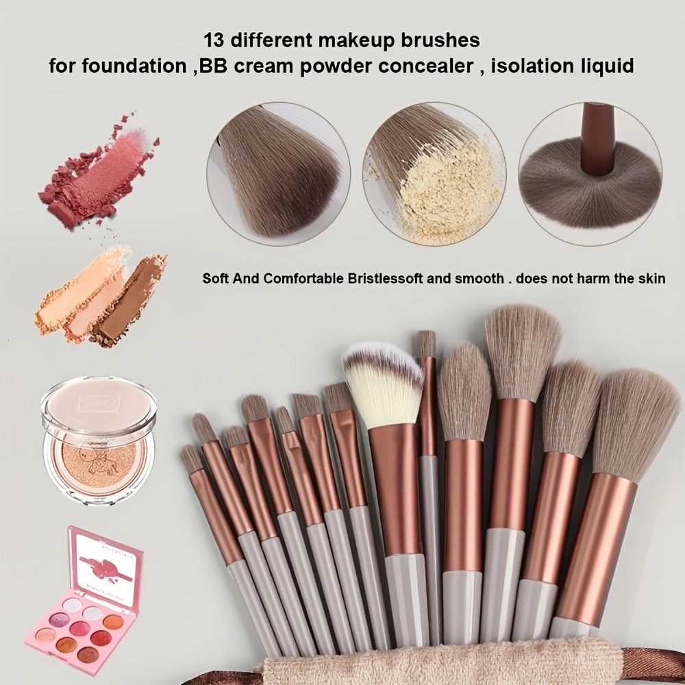 14Pcs Makeup Brush Set Tools Muti Color Makeup Brush Kit Portable High Quality Makeup Brush With Bag And Cosmetic Sponge