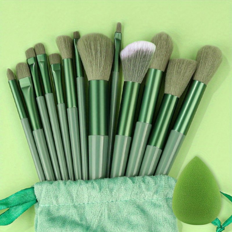 14Pcs Makeup Brush Set Tools Muti Color Makeup Brush Kit Portable High Quality Makeup Brush With Bag And Cosmetic Sponge