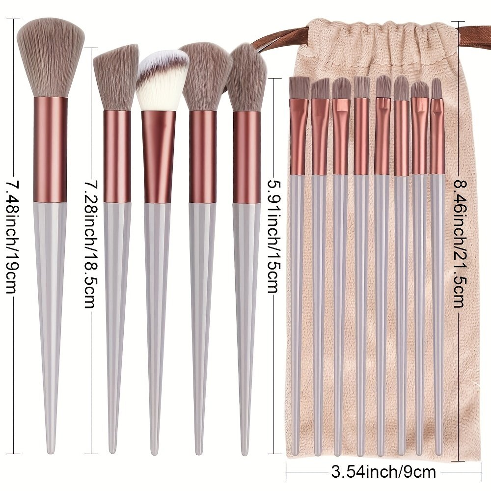 14Pcs Makeup Brush Set Tools Muti Color Makeup Brush Kit Portable High Quality Makeup Brush With Bag And Cosmetic Sponge