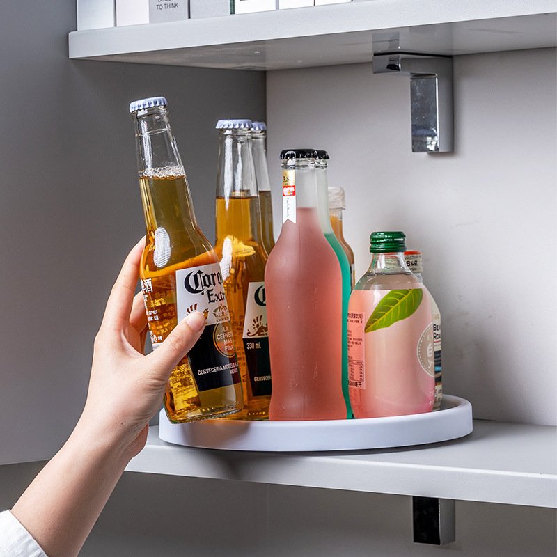 Lazy Susan Organizers Turntable for Cabinet Kitchen Fridge Bathroom Makeup Vanity Organization Revolution Storage Rack