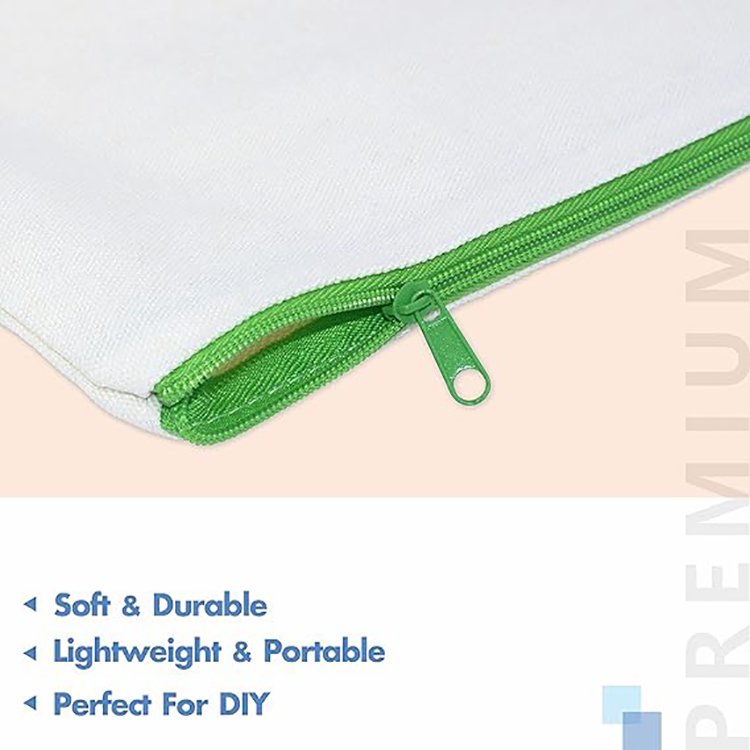 Wholesale Custom Design Printed Logo Plain Organizer Gift Pencil Eco Friendly Cotton Canvas Pouch Makeup Cosmetic Bag