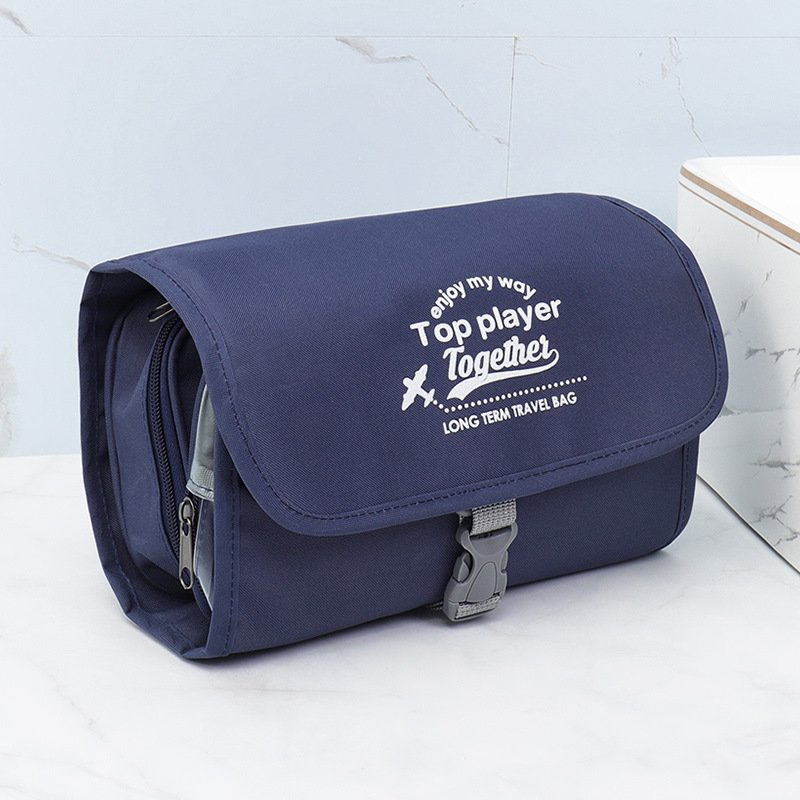 Custom logo makeup organize hanging toiletry bag,customised supplier travel waterproof foldable toiletry bag with hanging hook