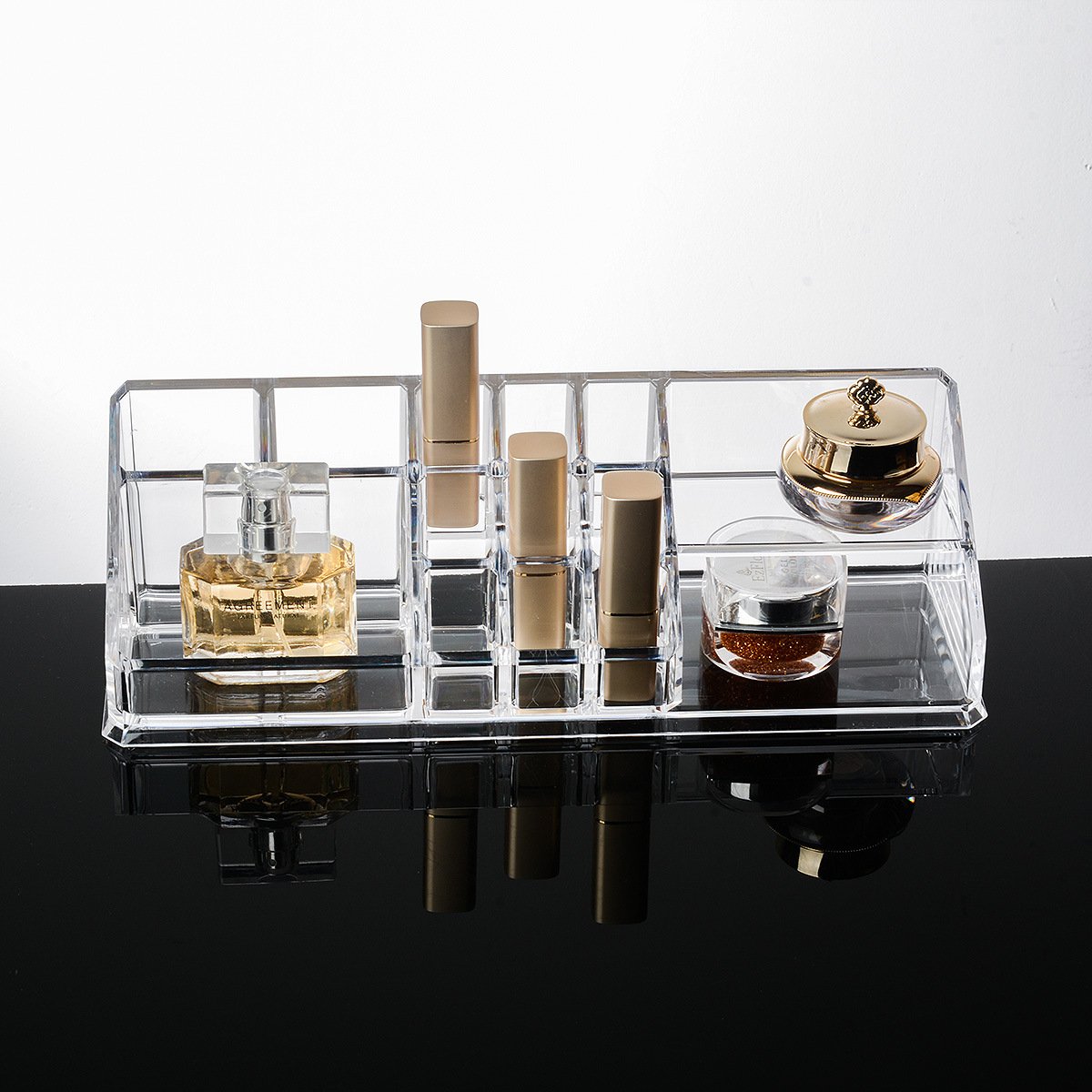 Acrylic Clear Makeup Organizer Lipstick Perfume Bathroom Cosmetic Countertop Vanity Organizers Storage With Factory latest