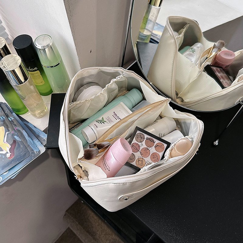 Clear Quilted Led Mirror Travel Professional Small Brush Logo Mini Large Capacity PU Pink Custom Makeup Bag