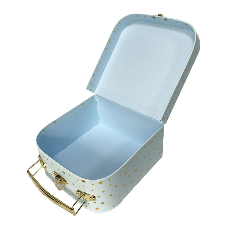 wholesale cardboard suitcase box for children makeup gift box organizing storage boxes with handle