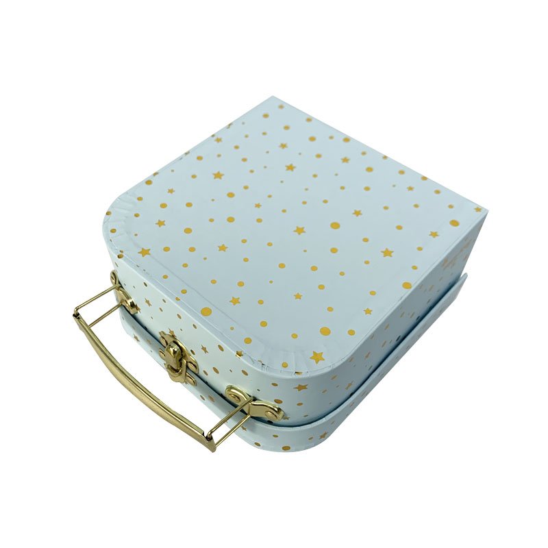 wholesale cardboard suitcase box for children makeup gift box organizing storage boxes with handle