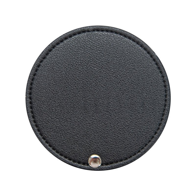 2024 Fashion PU Leather Pocket Mirror Portable Leather Compact Mirrors Hand Held Mini Cosmetic Mirror