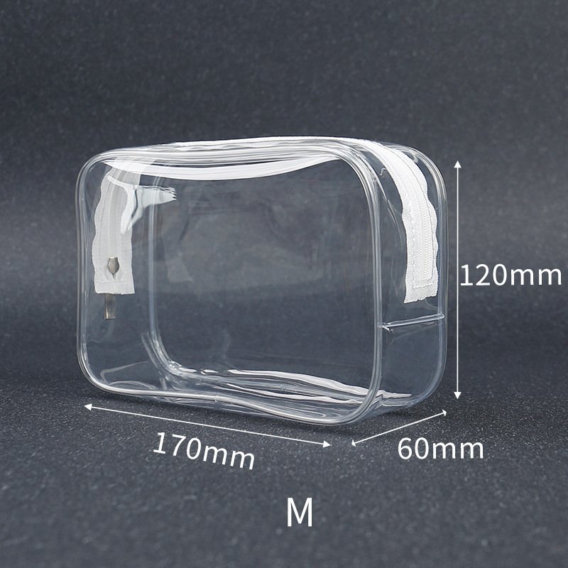 Clear Makeup Pouch Transparent Travel Necessity Durable PVC Makeup Organizer with Waterproof