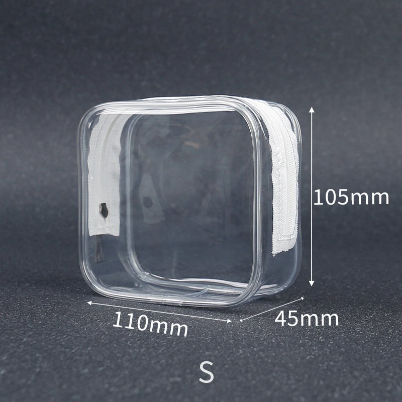 Clear Makeup Pouch Transparent Travel Necessity Durable PVC Makeup Organizer with Waterproof