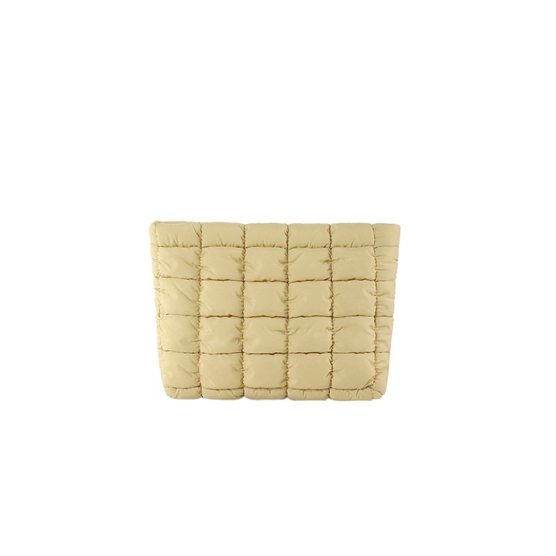 Custom Logo Puffer Padded Quilted Nylon Cosmetic Bag Organizer Waterproof Makeup Toiletry Bag Beauty Skincare Pouch Bag