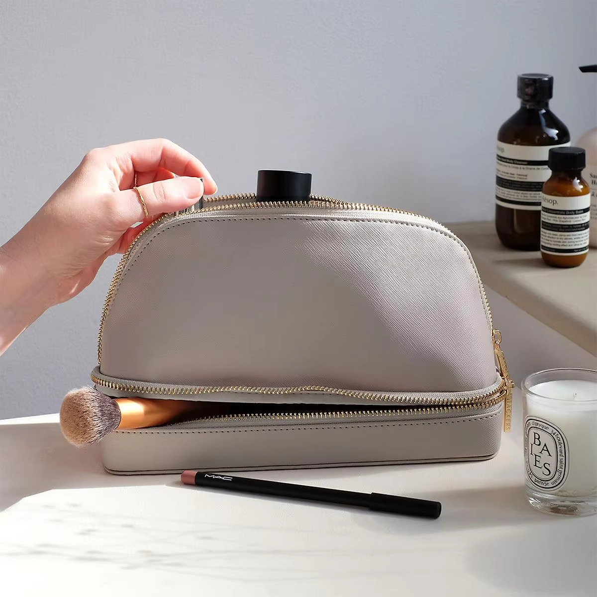 Customized Printing Logo Promotion Gift Bag Ladies Travel Organized Makeup Cosmetic Bags for Women