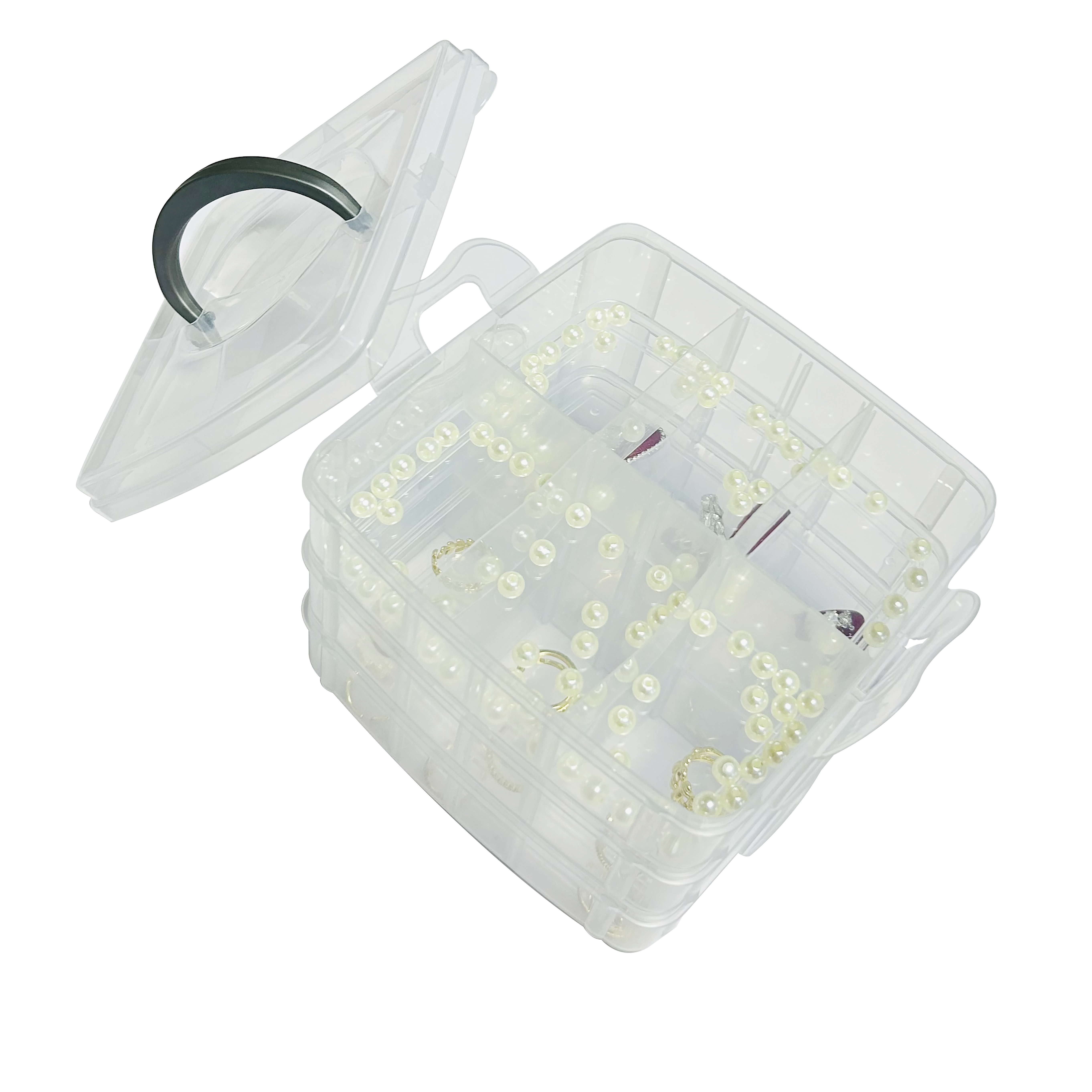 Cheap price 6 24 18 36 31 Grids Clear Plastic Storage Box for packing Jewellery makeup Storage tools