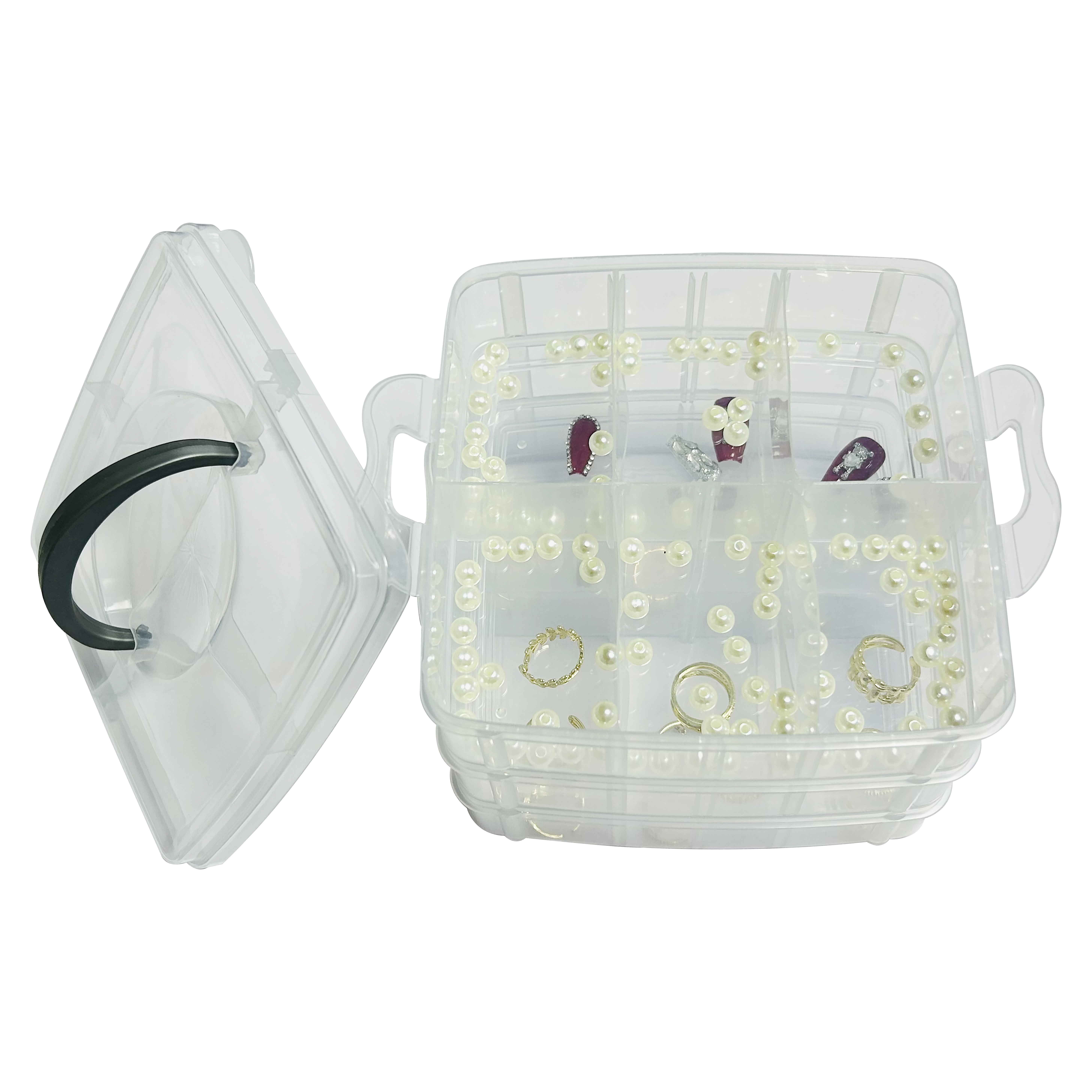 Cheap price 6 24 18 36 31 Grids Clear Plastic Storage Box for packing Jewellery makeup Storage tools