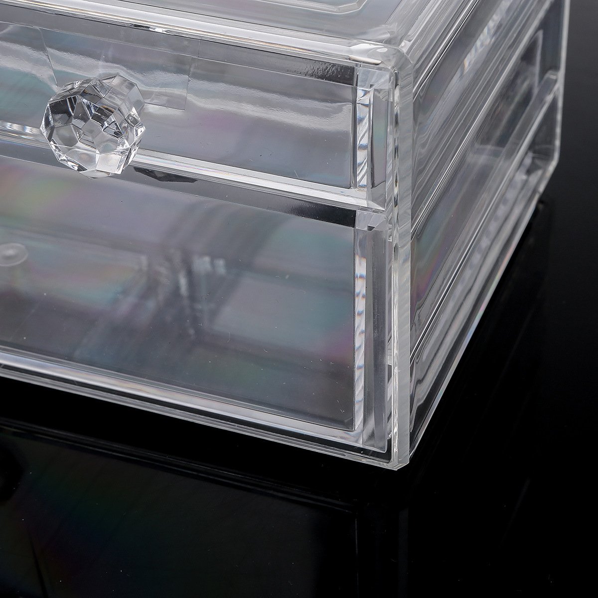 Wholesale 6 Drawers Rectangle Acrylic Jewelry Cosmetic storage Makeup Organizer Bathroom Counter With High Quality